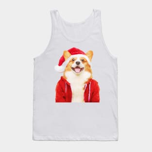 Corgi Santa Claus Tank Top